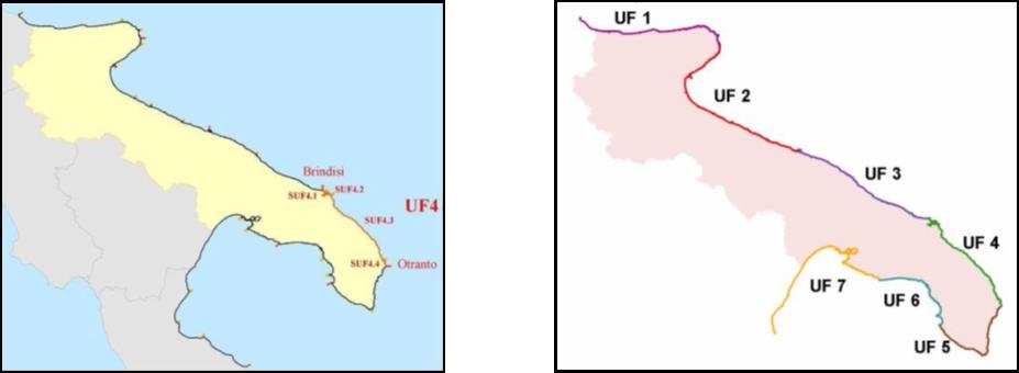 Suddivisione in unità fisiografiche della Regione Puglia